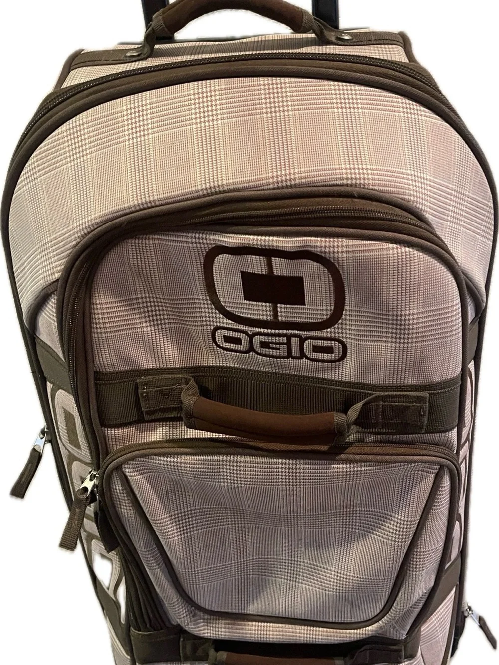 OGIO Men’s Tan and Brown houndstooth Travel Luggage